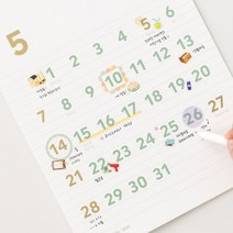 2023년 메모 라인 벽걸이 캘린더 파스텔톤 심플 회사원 대학생 벽에거는 2023 이쁜
