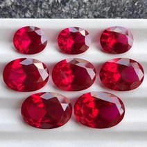 대형 컷 비가열 15.0Cts 자연 채광 10mm x 스리랑카 루비 비둘기 레드 타원형 VVS DIY 보석 쥬얼리