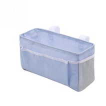 벙커침대 이층침대 벙커 면 린넨 침대 옆 보관 자동차 주최자 교수형 가방 기숙사 방 잡화 multi pocket bunk bed side pocket magic 스티커, 하늘색