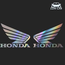 찐카 02 혼다 로고 차량용 데칼스티커 ZCG-34, 홀로그램, 우 대형