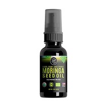 SUPREME HERBALS 100% 순수 모링가 씨앗 오일. 유기농 인증 씨앗. 천연 헤어 컨디셔닝 및 수리제. 손톱의 성장과 강도를 촉진 56.7g2온스 스프레이 병.