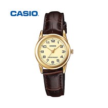 CASIO 카시오 여성 LTP-V001GL-9B 가죽밴드 손목시계