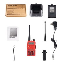 워키토키 5W Baofeng UV-5R 워키 토키 10 km baofeng 무전기 제조 업체 UV-5r 전문 호텔, 레드 스탠다드_유로