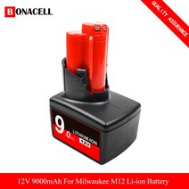 Milwaukee XC 48-11-2401 M12 배터리 12 볼트 9.0 Amp 소형 리튬 이온 배터리, 1 Piece 9.0Ah_CHINA