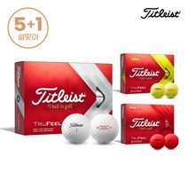 [타이틀리스트] [골프선물세트 5+1][아쿠쉬네트코리아정품] TRUFEEL 트루필 골프공, 색상:옐로우