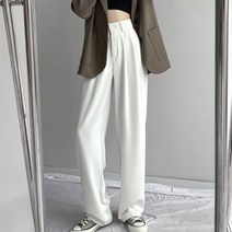 라라벨 여성 베이직 뒷밴딩 와이드 핀턱 데일리 바지 슬랙스