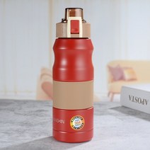 플라스크 휴대용 술병 500ml680ml 더블 스테인레스 스틸 스포츠 진공 야외 등산 열 병 커피 차 절연 컵, 빨간색, 500ml, 1개