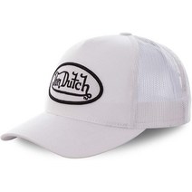 Von Dutch Baseball Trucker 야구 모자 화이트 로고 블랙 트렌디 남성