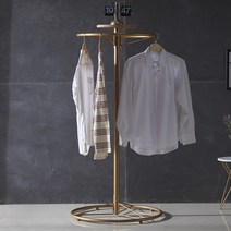 준디 원형회전행거 스탠드 철제행거 튼튼한행거 골드 행거, 골드색상  JW026