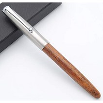 JINHAO 진하오 51A 만년필 목제 펜 스틸 캡 (복숭아나무 EF형 극세 0.38mm)