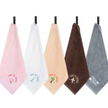 송월타올 빼꼼 갤럭시 트레블 고리수건, 5장, 트레블(브라운)