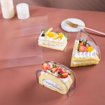 조각케이크 띠지 삼각형 직사각형 무스링 필름 100매, 삼각형 인쇄 100매