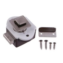 RV 캐비닛 미니 푸시 버튼 래치 잠금 캐러밴 찬장 캐치 도어 손잡이, 04 4