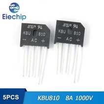 브릿지 다이오드 브리지 정류기 KBU810 8A 1000V 5 개, 한개옵션0