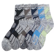 남성용 이중쿠션 스포츠 중목 등산양말 5족