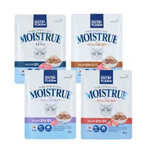 뉴트리플랜 모이스트루 80g x 24개 고양이 간식 파우치 4종류맛, 참치와 닭고기 80g x 12개, 참치와 닭고기 80g x 12개