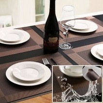 북유럽 호텔 식탁 플레이팅 매트 4P 식탁 테이블 방수 매트 45cm X 30cm, 식탁 플레이팅매트 골드 4P