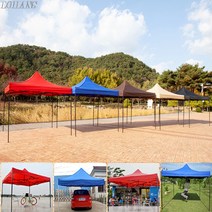 LOHANS 천막 지붕 커버 실내 실외 야외 축제 행사용 바람막이 그늘막 캠핑 테라스 포장마차 옥상, 2.지붕 5m X 2.5m, 레드