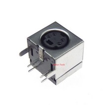 10PCS 키보드 소켓 PS2 4P 보라색 녹색 마우스 4 핀 커넥터 PS-2, Black full-shield