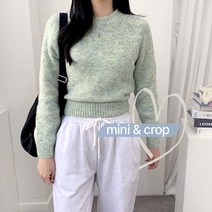포디룩 [색감에반해] 슬림핏 크롭 보카시 니트