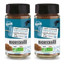 BIODYSSEY 바이오딧세이 100 프로 아라비카 디카페인 프리즈 드라이 커피 파우더 분말 가루 100g 2개, 1세트