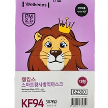 웰킵스 스마트황사 방역마스크 KF94 대형 30매