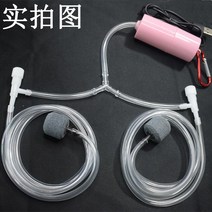 충전식기포기 자동차 usb충전 산소펌프 테이크아웃 탄산수기 산소기 휴대용 낚시통 야외 낚시 바닷가재 타입싱글, T08-핑크 쌍관 XXXXX초기화 측정