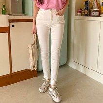 옷자락 [옷자락] 여자 스키니 슬림핏 컷팅 코튼팬츠 데일리 스판 바지