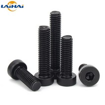 5-10pcs M4 M5 M6 M8 급료 8.8 강철 검정 DIN7984 육각형 소켓 얇은 낮은 짧은 단면도 머리 알렌 모자 나사, M4(10PCS)_10mm
