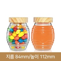 유리병 꿀병 (눌러서닫는나무콜크마개)벌꿀380ml 63파이, 눌러서닫는나무콜크마개 / 1개