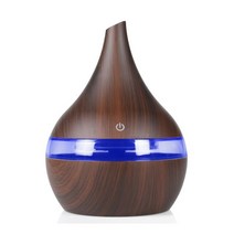 광확산 아크릴 얇은 조명용 쫄대 전기 가습기 USB 에센셜 아로마 오일 디퓨저 우드 그레인 초음파 미니 안개 메이커 LED 빛, [01] ml, [09] 공간, 1개