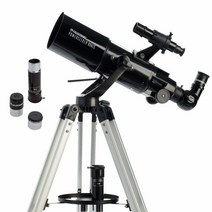 셀레스트론Celestron 파워시커 80AZS 천체망원경 조리개 80mm 입문자용 망원경 수동 경위대 작고 휴대하기 편함 보너스 천문학 소프트웨어 패키지, Telescope Only, 60AZ Refractor