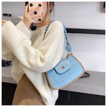 수지네작업실 가죽가방 DIY 미니숄더백 퀼트 만들기 국내 배송 가죽공예, 미니숄더백 블루