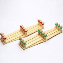 고무돌기 원목 자바라 옷걸이 (벽걸이 모자 수건걸이, 접힌총길이(약44cm), 1개