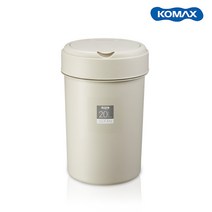 코멕스 클린 종량제 휴지통 사무실 원형 쓰레기통, 20L, 베이지