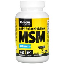 자로우 MSM 1000mg 120정 타블렛 재로우 OptiMSM 식이유황, 120정 타블렛 X 3통