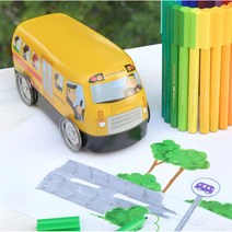 성인 취미용 FABER CASTELL 사인펜 33색 스쿨버스 X-마스 학교용품 꾸미기