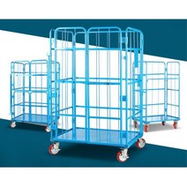 우체국 마트 물류창고 산업용 운반 철대차 파렛트대차 짐수레, 4문형롤테이너(대형)