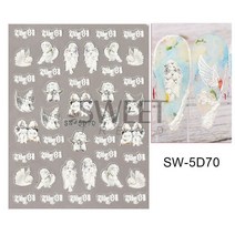 1 pc 디자인 손톱 장식 네일 접착제 손톱 장식 슬라이더 접착제 네일 데칼 SASW5D, SW5D70