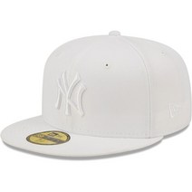 New Era 뉴욕 양키스 뉴에라 화이트 온 59FIFTY 피티드 모자