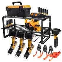 전동 공구 정리함 차고 도구 및 보관함 드릴 홀더 벽 마운트 튼튼한 금속 선반 무선 드릴용 유틸리티 보관 랙 별도의 선물소형 버전 USA 미국, Smaller Version