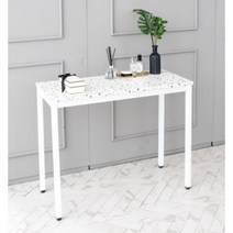 DIY 화려한 마블패턴 8종 콘솔 테이블 900 / 이쁜 슬림 장식장 엔틱 거실, 블랙골마블-흰색스틸