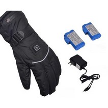 충전식 온열 장갑 카본 열선 자전거 겨울 발열장갑, 양면 여성용 블랙 5000x2(2.5-5시간)