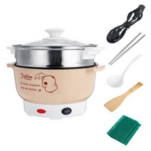 미니 밥솥 220V1000W 멀티 전기 조리기 싱글 더블 레이어 붙지 않는 팬, [01] Khaki-2 layer, [02] 20CM