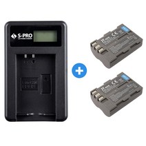 니콘 EN-EL3e LCD 호환충전기+배터리2개 D300