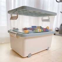 민티아 블럭장난감정리함 듀플로블럭호환 대용량 리빙박스, 1개, 투명