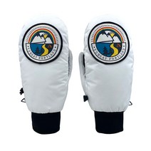 [2223] YOBEAT KERNS GLOVES 화이트 요비트 컨스 남녀공용 시즌권 포켓 스노우보드 장갑, 사이즈:S