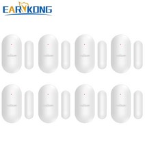 자동문 센서 근접 버튼 비접촉 문열림 오리지널 EARYKONG 433MHz 무선 창 도어 자석 감지기 가정용 경보 시스템 초저전력 소비, [03] 8 pcs