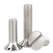 M2.5 50개 접시 머리 일자 볼트 GB68 스테인리스 스틸 서스 304 플랫 카운터 싱크 헤드 나사 볼트, M2.5 (50pcs), 14mm