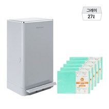 매직캔 크롬히포 21L/27L+리필5개 MH250+250R5B/MH280+280R5B 기본리필포함 리필6개 신제품, 27리터, (04)-그레이/크롬+리필5개